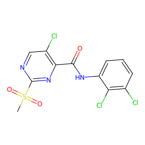 5-chloro-N-(2,3-dichlorophenyl)-2-methylsulfonylpyrimidine-4-carboxamide structure
