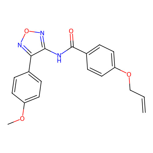 N-[4-(4-methoxyphenyl)-1,2,5-oxadiazol-3-yl]-4-(prop-2-en-1-yloxy)benzamide structure