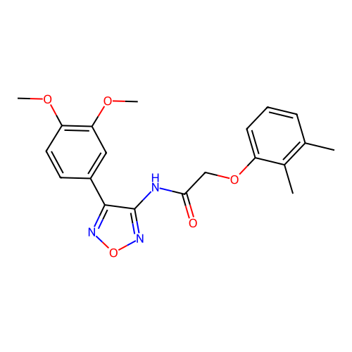N-[4-(3,4-dimethoxyphenyl)-1,2,5-oxadiazol-3-yl]-2-(2,3-dimethylphenoxy)acetamide structure