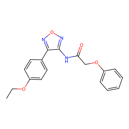 N-[4-(4-ethoxyphenyl)-1,2,5-oxadiazol-3-yl]-2-phenoxyacetamide structure