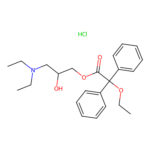3-(Diethylamino)-2-hydroxypropyl 2-ethoxy-2,2-diphenylacetate hydrochloride structure