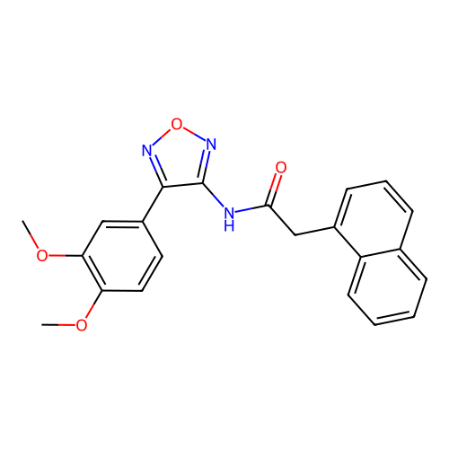 N-[4-(3,4-dimethoxyphenyl)-1,2,5-oxadiazol-3-yl]-2-(naphthalen-1-yl)acetamide structure