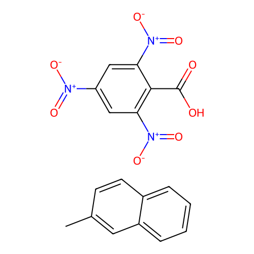 2,4,6-Trinitrobenzoic acid-2-methylnaphthalene(1:1) structure