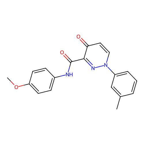 N-(4-methoxyphenyl)-1-(3-methylphenyl)-4-oxo-1,4-dihydropyridazine-3-carboxamide structure