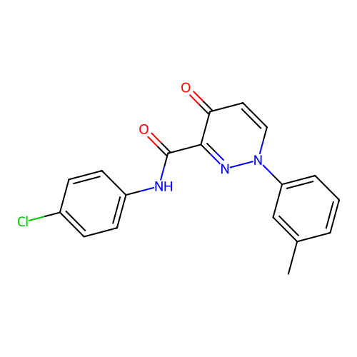N-(4-chlorophenyl)-1-(3-methylphenyl)-4-oxo-1,4-dihydropyridazine-3-carboxamide structure