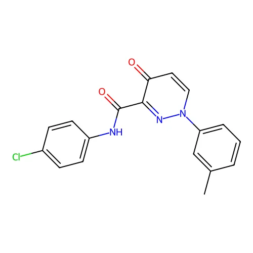 N-(4-氯苯基)-1-(3-甲基苯基)-4-氧代-1,4-二氢哒嗪-3-甲酰胺 structure