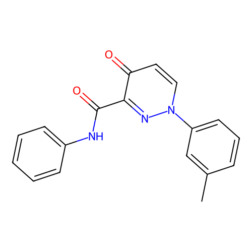1-(3-methylphenyl)-4-oxo-N-phenyl-1,4-dihydropyridazine-3-carboxamide structure
