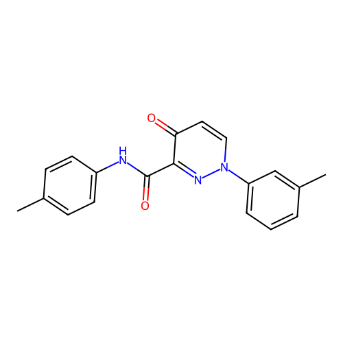 1-(3-methylphenyl)-N-(4-methylphenyl)-4-oxo-1,4-dihydropyridazine-3-carboxamide structure