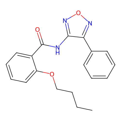 2-butoxy-N-(4-phenyl-1,2,5-oxadiazol-3-yl)benzamide structure