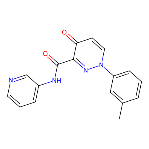 1-(3-methylphenyl)-4-oxo-N-(pyridin-3-yl)-1,4-dihydropyridazine-3-carboxamide structure