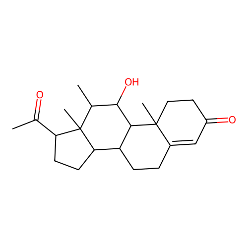 11-Hydroxy-12-methylpregn-4-ene-3,20-dione structure