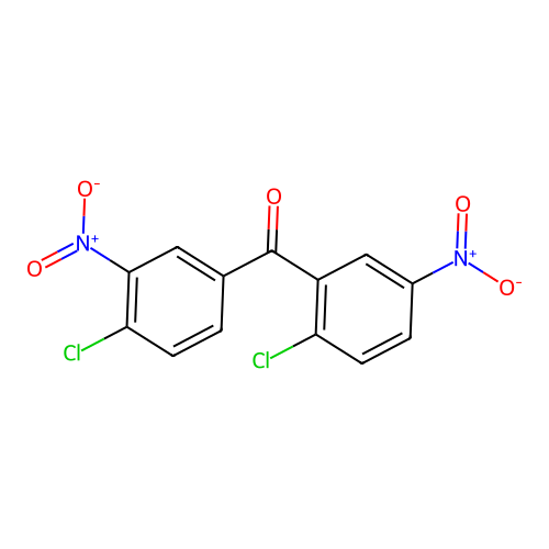 (2-Chloro-5-nitrophenyl)(4-chloro-3-nitrophenyl)methanone structure
