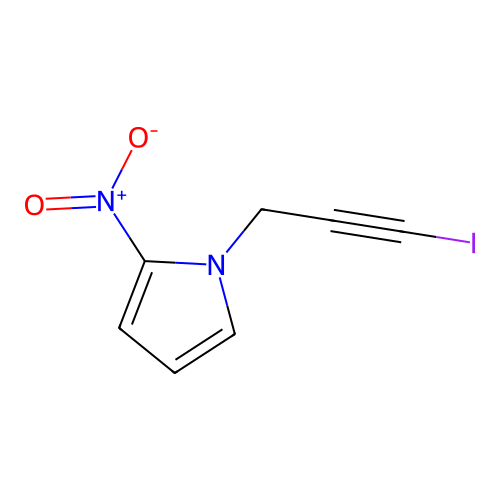 1-(3-Iodoprop-2-ynyl)-2-nitro-pyrrole structure
