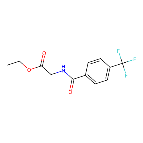 (4-Trifluoromethyl-benzoylamino)-acetic acid ethyl ester structure