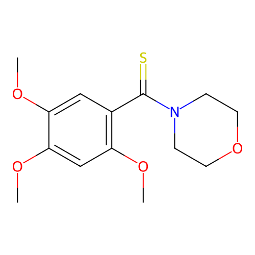 Morpholine, 4-[thioxo(2,4,5-trimethoxyphenyl)methyl]- structure