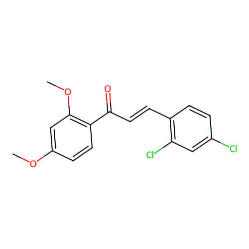 3-(2,4-Dichlorophenyl)-1-(2,4-dimethoxyphenyl)prop-2-en-1-one structure