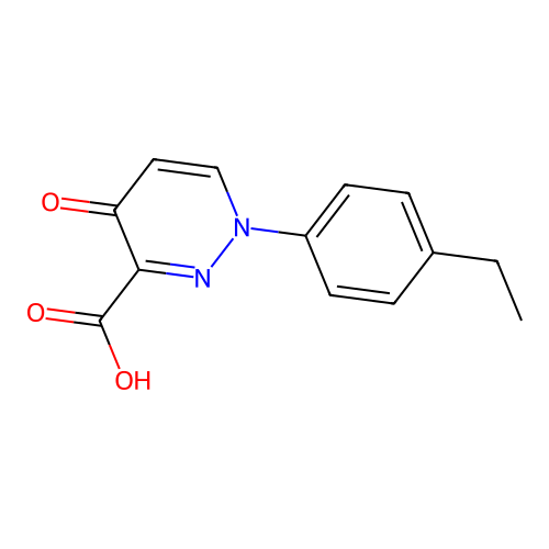 1-(4-Ethylphenyl)-4-oxo-1,4-dihydropyridazine-3-carboxylic acid structure