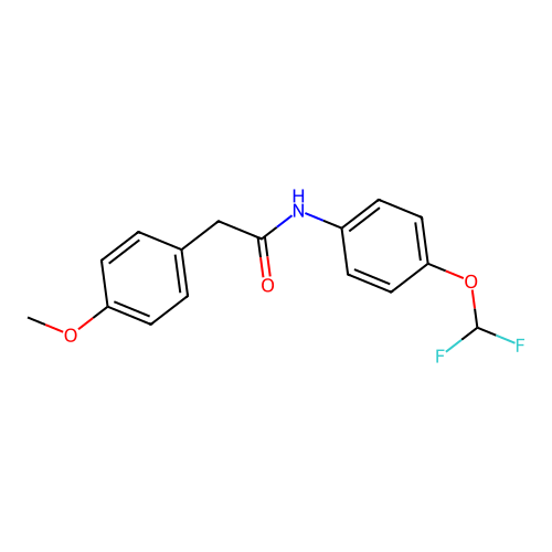 N-[4-(difluoromethoxy)phenyl]-2-(4-methoxyphenyl)acetamide structure