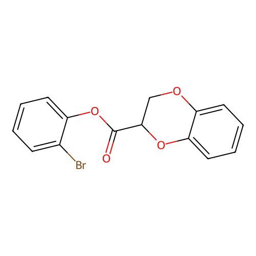 2-Bromophenyl 2,3-dihydro-1,4-benzodioxine-2-carboxylate structure