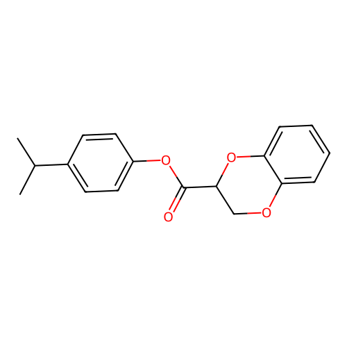 4-(Propan-2-yl)phenyl 2,3-dihydro-1,4-benzodioxine-2-carboxylate structure
