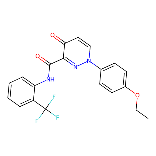 1-(4-ethoxyphenyl)-4-oxo-N-[2-(trifluoromethyl)phenyl]-1,4-dihydropyridazine-3-carboxamide structure