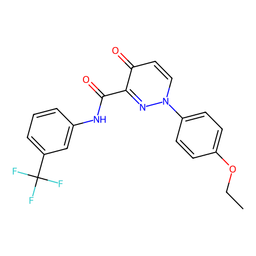 1-(4-ethoxyphenyl)-4-oxo-N-[3-(trifluoromethyl)phenyl]-1,4-dihydropyridazine-3-carboxamide structure