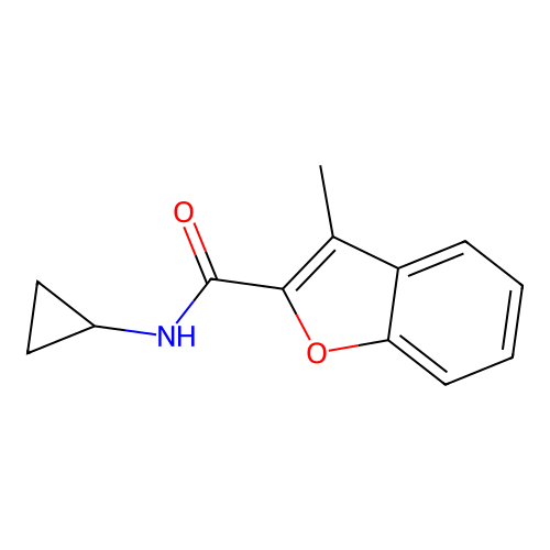 N-cyclopropyl-3-methyl-1-benzofuran-2-carboxamide structure