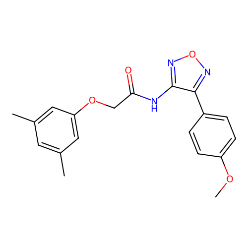 2-(3,5-dimethylphenoxy)-N-[4-(4-methoxyphenyl)-1,2,5-oxadiazol-3-yl]acetamide structure