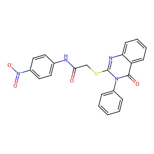 N-(4-nitrophenyl)-2-(4-oxo-3-phenylquinazolin-2-yl)sulfanylacetamide structure