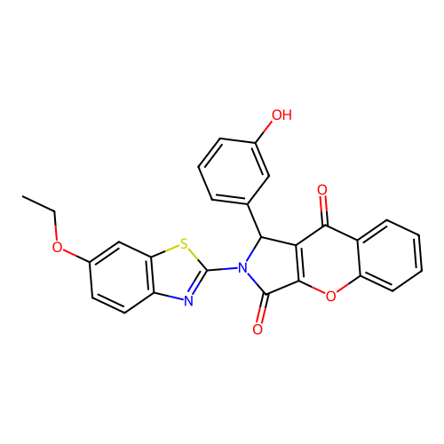 2-(6-ethoxy-1,3-benzothiazol-2-yl)-1-(3-hydroxyphenyl)-1,2-dihydrochromeno[2,3-c]pyrrole-3,9-dione structure