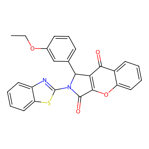 2-(1,3-benzothiazol-2-yl)-1-(3-ethoxyphenyl)-1,2-dihydrochromeno[2,3-c]pyrrole-3,9-dione structure
