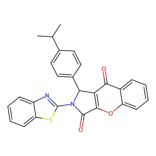 2-(1,3-benzothiazol-2-yl)-1-[4-(propan-2-yl)phenyl]-1,2-dihydrochromeno[2,3-c]pyrrole-3,9-dione structure