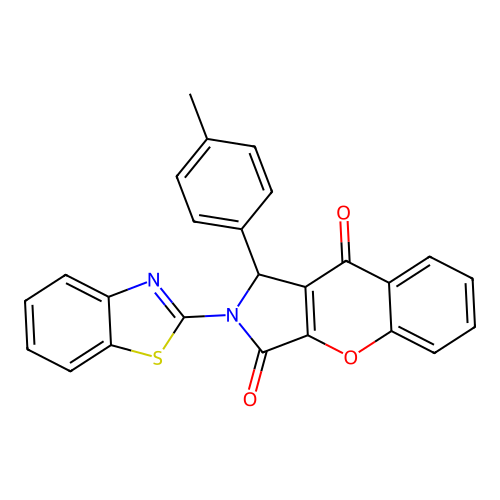 2-(1,3-benzothiazol-2-yl)-1-(4-methylphenyl)-1,2-dihydrochromeno[2,3-c]pyrrole-3,9-dione structure