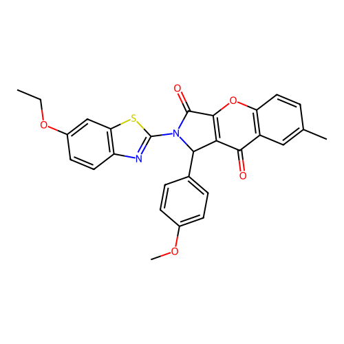 2-(6-ethoxy-1,3-benzothiazol-2-yl)-1-(4-methoxyphenyl)-7-methyl-1,2-dihydrochromeno[2,3-c]pyrrole-3,9-dione structure