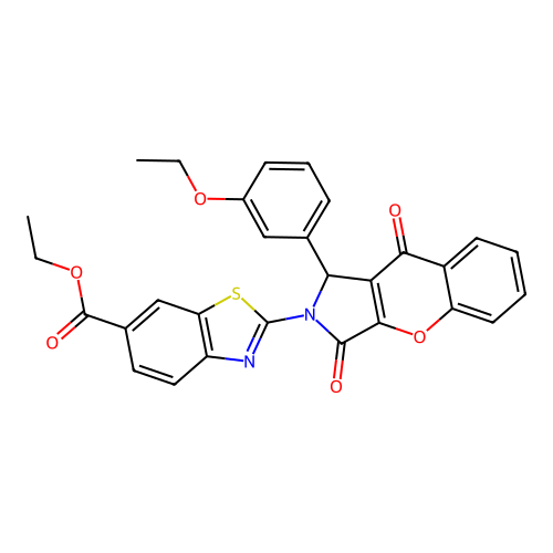 ethyl 2-[1-(3-ethoxyphenyl)-3,9-dioxo-3,9-dihydrochromeno[2,3-c]pyrrol-2(1H)-yl]-1,3-benzothiazole-6-carboxylate structure