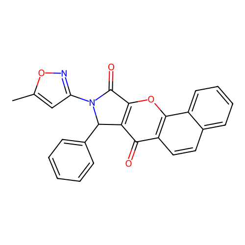 9-(5-Methylisoxazol-3-yl)-8-phenylbenzo[h]3-pyrrolino[3,4-b]chromene-7,10-dion e structure