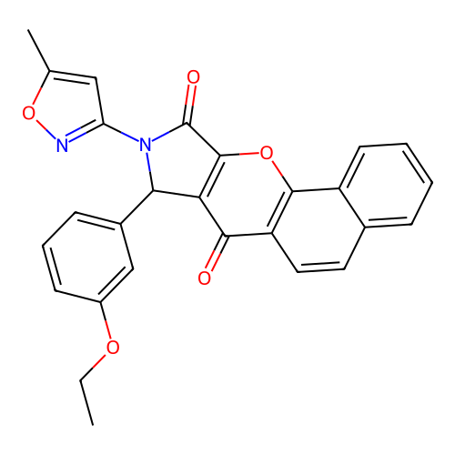 8-(3-ethoxyphenyl)-9-(5-methyl-1,2-oxazol-3-yl)-8,9-dihydrobenzo[7,8]chromeno[2,3-c]pyrrole-7,10-dione structure