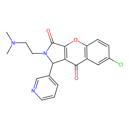 7-chloro-2-(2-(dimethylamino)ethyl)-1-(pyridin-3-yl)-1,2-dihydrochromeno[2,3-c]pyrrole-3,9-dione structure