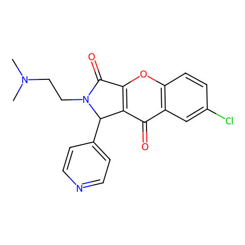 7-chloro-2-(2-(dimethylamino)ethyl)-1-(pyridin-4-yl)-1,2-dihydrochromeno[2,3-c]pyrrole-3,9-dione structure