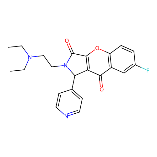 2-(2-(diethylamino)ethyl)-7-fluoro-1-(pyridin-4-yl)-1,2-dihydrochromeno[2,3-c]pyrrole-3,9-dione structure