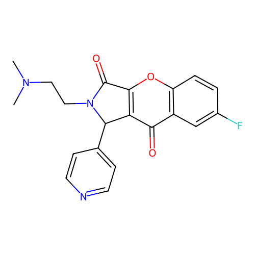 2-(2-(dimethylamino)ethyl)-7-fluoro-1-(pyridin-4-yl)-1,2-dihydrochromeno[2,3-c]pyrrole-3,9-dione structure