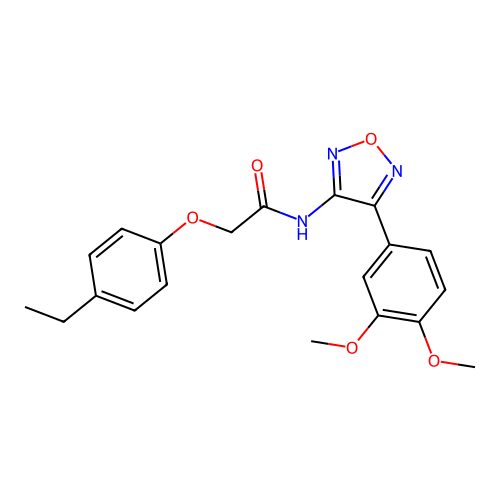 N-[4-(3,4-dimethoxyphenyl)-1,2,5-oxadiazol-3-yl]-2-(4-ethylphenoxy)acetamide structure