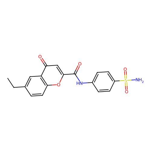 6-ethyl-4-oxo-N-(4-sulfamoylphenyl)-4H-chromene-2-carboxamide structure