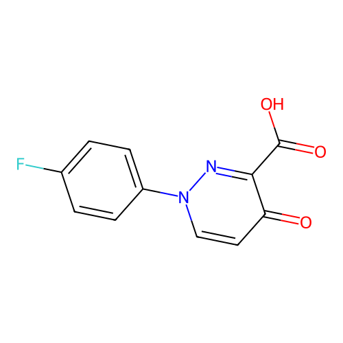 1-(4-Fluorophenyl)-4-oxo-1,4-dihydropyridazine-3-carboxylic acid structure