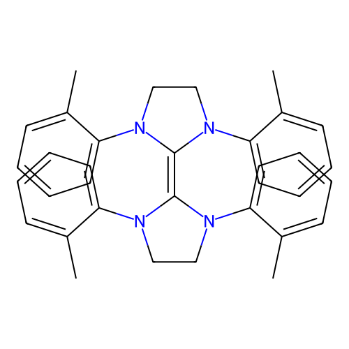 2-[1,3-bis(2-methylphenyl)imidazolidin-2-ylidene]-1,3-bis(2-methylphenyl)imidazolidine structure