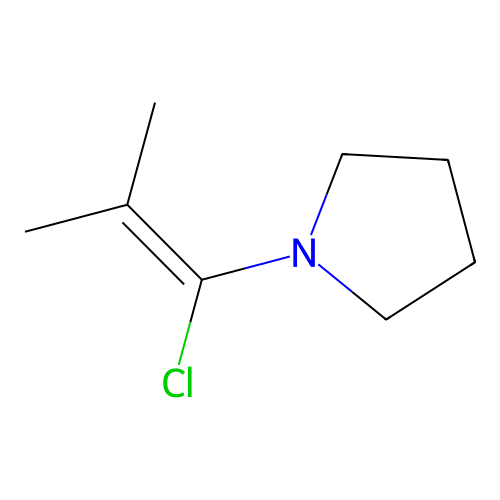 Pyrrolidine, 1-(1-chloro-2-methyl-1-propenyl)- structure