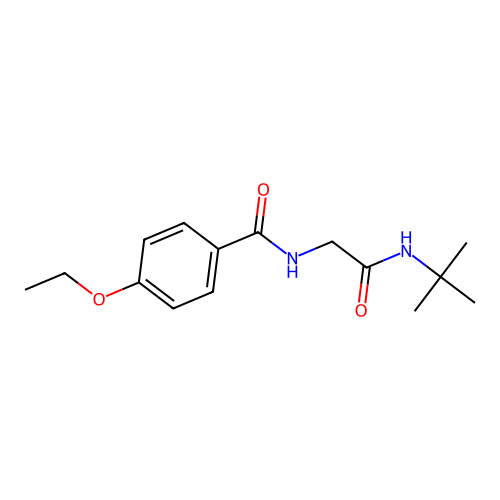 N-tert-butyl-2-[(4-ethoxyphenyl)formamido]acetamide structure