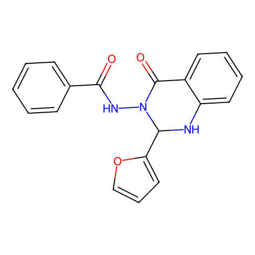 N-[2-(furan-2-yl)-4-oxo-1,2-dihydroquinazolin-3-yl]benzamide structure