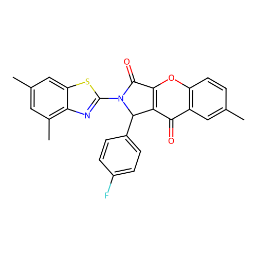 2-(4,6-dimethyl-1,3-benzothiazol-2-yl)-1-(4-fluorophenyl)-7-methyl-1,2-dihydrochromeno[2,3-c]pyrrole-3,9-dione structure