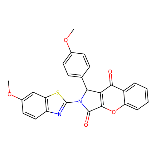2-(6-methoxy-1,3-benzothiazol-2-yl)-1-(4-methoxyphenyl)-1,2-dihydrochromeno[2,3-c]pyrrole-3,9-dione structure
